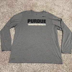 Worn by Issas Haas Nike Purdue Basketball Long Sleeve Performance T-Shirt